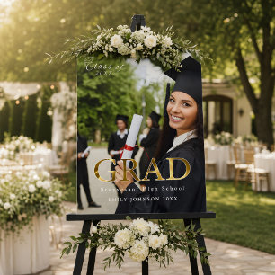 Custom Graduate Photo Name Graduation Party Poster