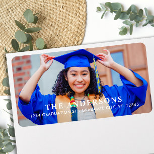 Custom Graduate Photo Personalized Return Address  Label