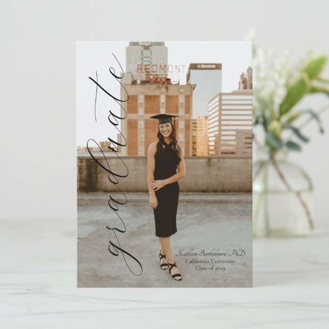 Custom Graduation Announcement & Party Invitation  (Standing Front)