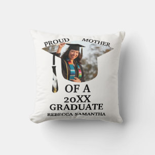 Custom Graduation cap tassel photo proud father Cushion