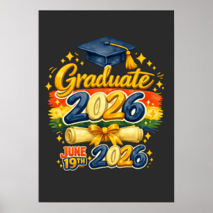 Custom Graduation Class of 2026 Family Crochet Sty Poster