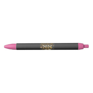 Custom Graduation Class of 2026 Personalised Famil Black Ink Pen