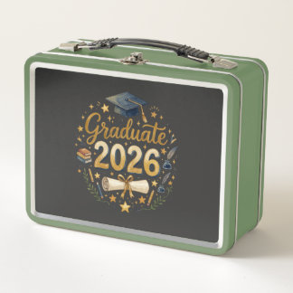 Custom Graduation Class of 2026 Personalised Famil Metal Lunch Box