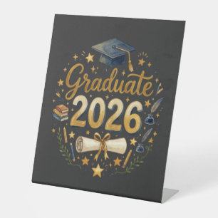 Custom Graduation Class of 2026 Personalised Famil Pedestal Sign