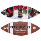 Custom Graduation Class of Senior 3 Photo Football