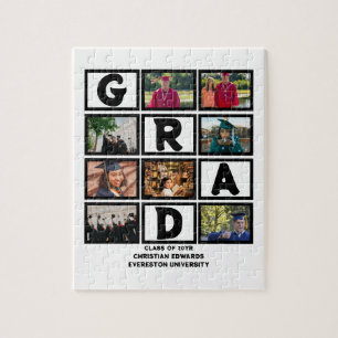 Custom Graduation Class Of Year 8 Photo Collage  Jigsaw Puzzle
