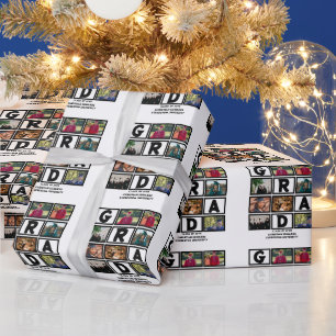 Custom Graduation Class Of Year 8 Photo Collage Wrapping Paper