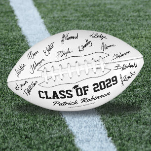 Custom Graduation Class Year Signature American Football