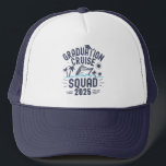 Custom Graduation Cruise Squad Grad Trip Group Trucker Hat<br><div class="desc">Celebrate in style with this Custom Graduation Cruise Squad Grad Trip Group Matching T-shirt – perfect for matching the whole crew! Personalise with a specific year for the ultimate grad trip look. Let’s sail into the future! Perfect for squad photos at sea!</div>