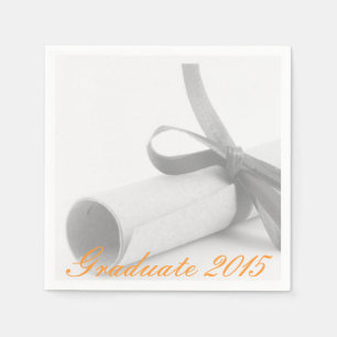 Custom Graduation Diploma Party Paper Napkin Set