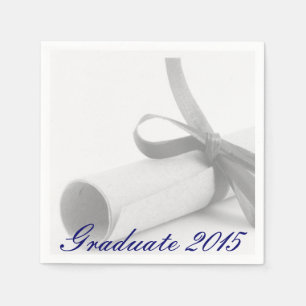 Custom Graduation Diploma Party Paper Napkin Set