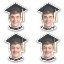 Custom Graduation Face Photo Sticker
