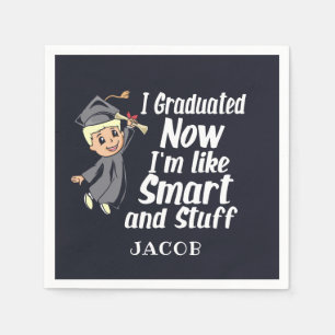 Custom Graduation Gag I Graduated Cartoon Name Napkin