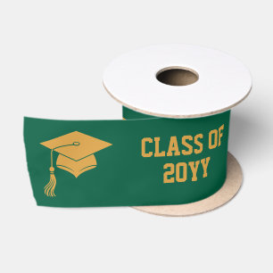 Custom Graduation Grad hat and Tassel Satin Ribbon