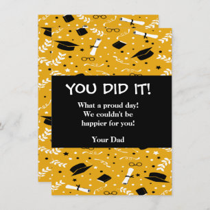 Custom Graduation Greeting Card Two Sided