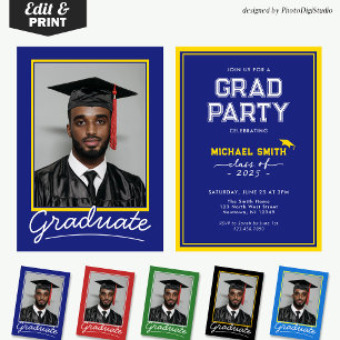 Custom Graduation Invitation Card Classic Design