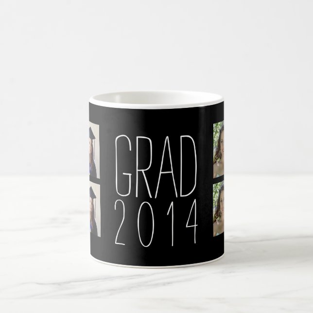 Custom Graduation Mug with 8 Grad Photos (Center)