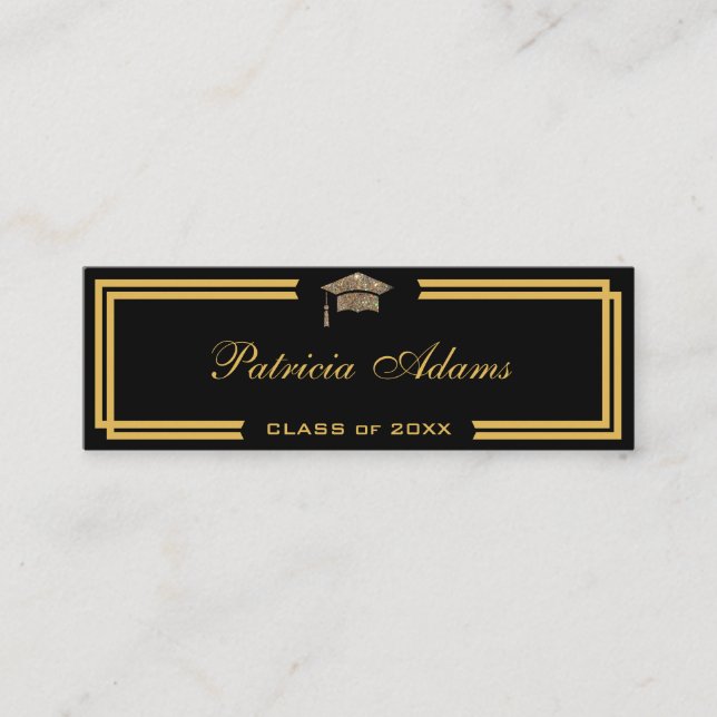 Custom graduation name card - Classic insert card (Front)