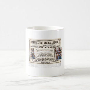 Custom Graduation Newspaper Mug Template Extra E