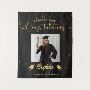 Custom Graduation Party Decor 202X, Party Backdrop Tapestry