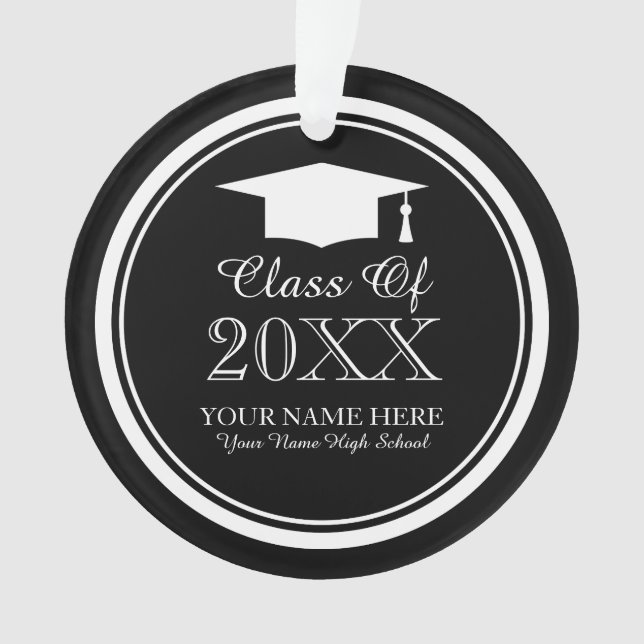 Custom graduation party favor ornaments for grads (Front)