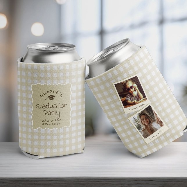 Custom Graduation Party Favour with Throwback Phot Can Cooler (Creator Uploaded)