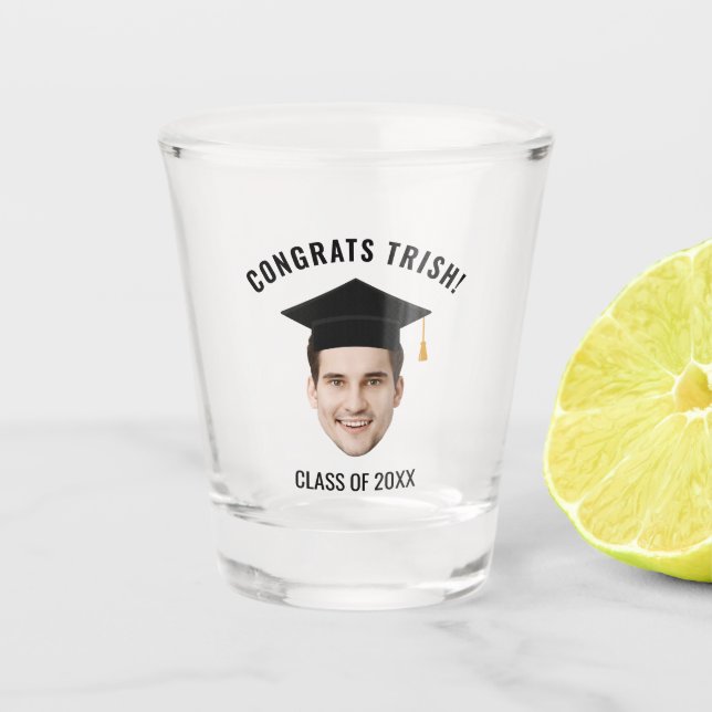 Custom Graduation Party Favours Class of 2025 Grad Shot Glass (Front)