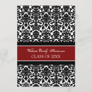 Custom Graduation Party Invitation Card Red
