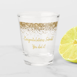 Custom Graduation Party Personalised Graduate Gold Shot Glass