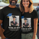Custom Graduation Photo 2025 Graduate Proud Parent T-Shirt<br><div class="desc">These custom senior graduate t-shirts are a great shirt for a proud parent at the graduation ceremony. Celebrate at the graduation ceremony with this funny Class of 2025 tee for a graduating senior or a proud mum or dad.</div>