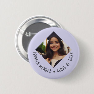 Custom Graduation Photo Announcement 6 Cm Round Badge