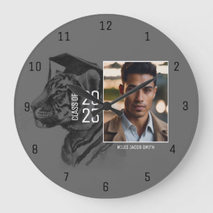 Custom Graduation Photo Large Clock