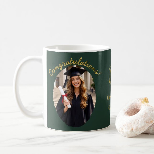 Custom Graduation Photo Mug Congratulations (With Donut)