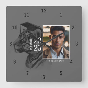 Custom Graduation Photo Square Wall Clock