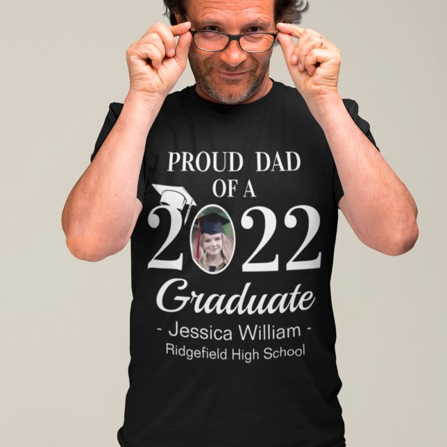 Custom Graduation Proud Family With Graduate Photo T-Shirt (Creator Uploaded)