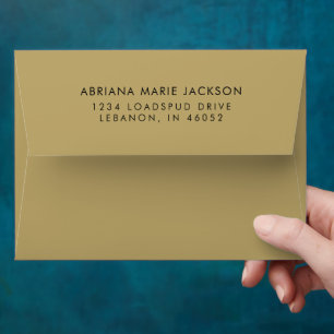 Custom Graduation School Mascot Gold Envelope