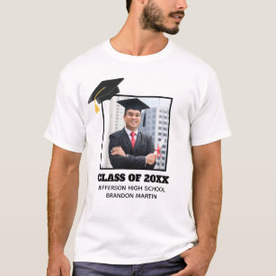 Custom Graduation Senior Portrait Photo 2024 Class T-Shirt