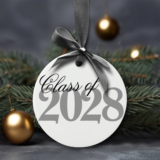 Custom Graduation | Simple Grad Year and Name Ceramic Tree Decoration (Creator Uploaded)