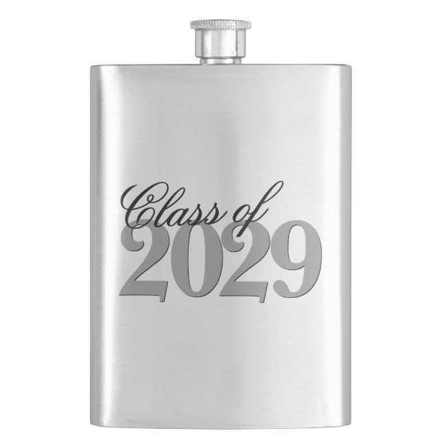 Custom Graduation | Simple Grad Year and Name Hip Flask (Front)