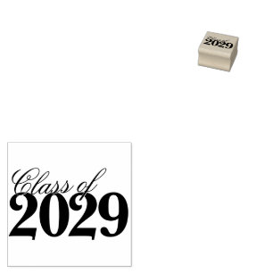 Custom Graduation   Simple Grad Year and Name Rubber Stamp