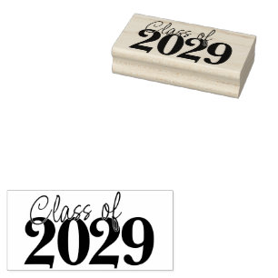 Custom Graduation   Simple Grad Year and Name Rubber Stamp