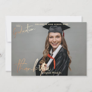 Custom Graduation Thank You Photo Cards