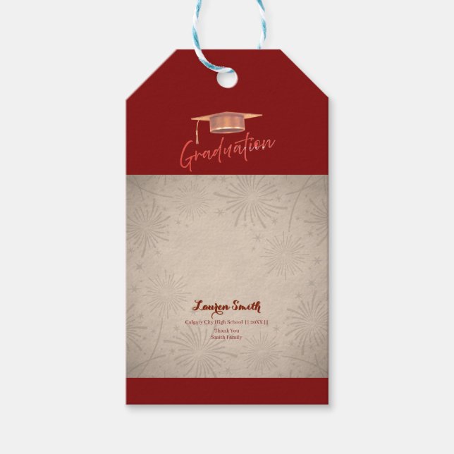 Custom Graduation Thank‑You Tag   (Front)