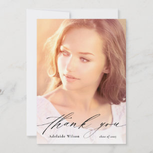 Custom Graduation Thank You with Full Photo Card