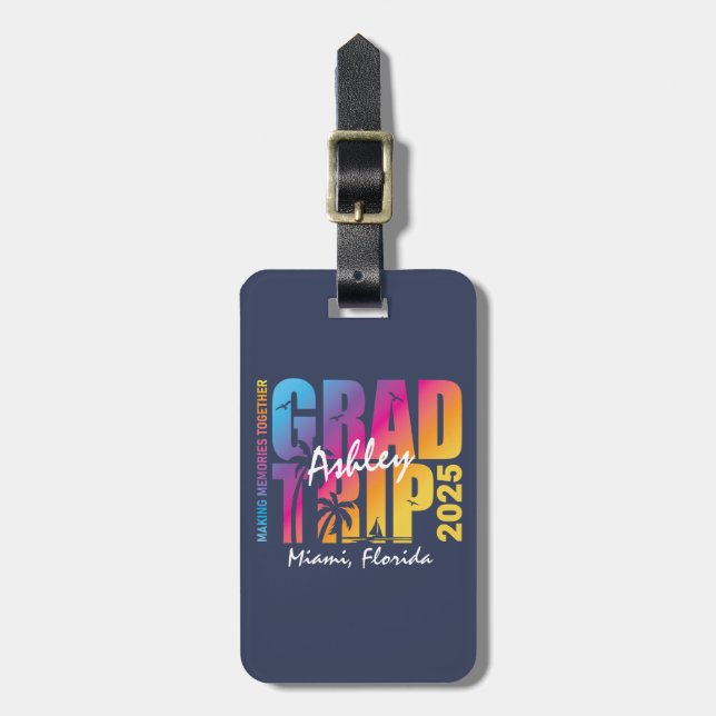 Custom Graduation Trip Group Matching Luggage Tag (Front Vertical)