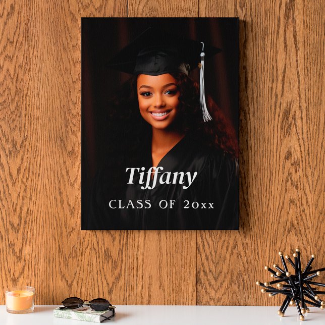 Custom Graduation Upload Photo Canvas Print (Creator Uploaded)
