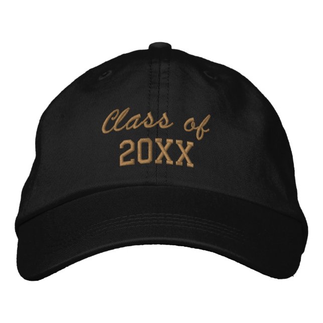 Custom Graduation Year Grad Gift or Class Reunion Embroidered Hat (Front)