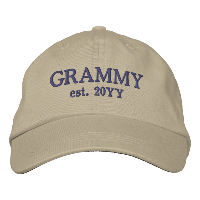 Custom Grammy Est. | Gifts for Grandma Embroidered Hat (Front)