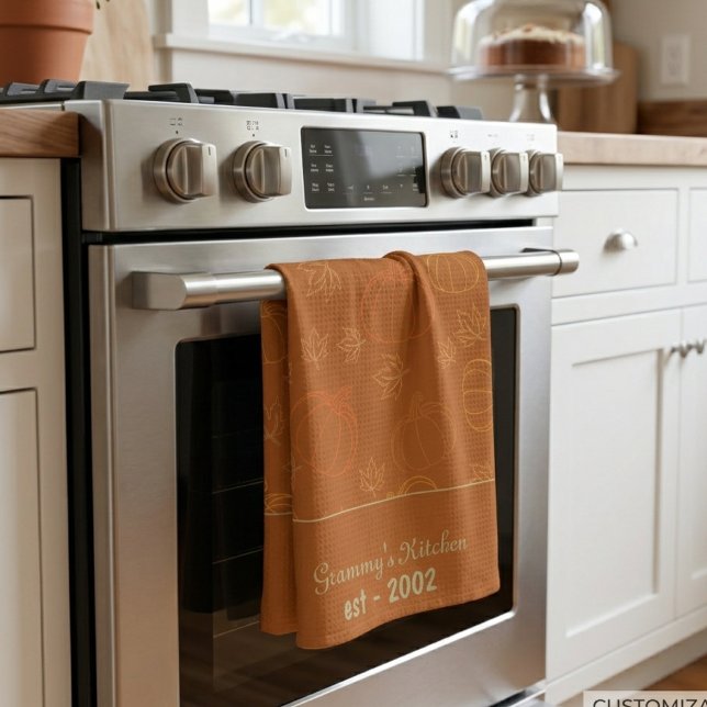 Custom Grammy’s Kitchen Fall  Personalised  Tea Towel (Creator Uploaded)