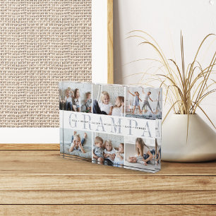 Custom Grampa Grandchildren Photo Block